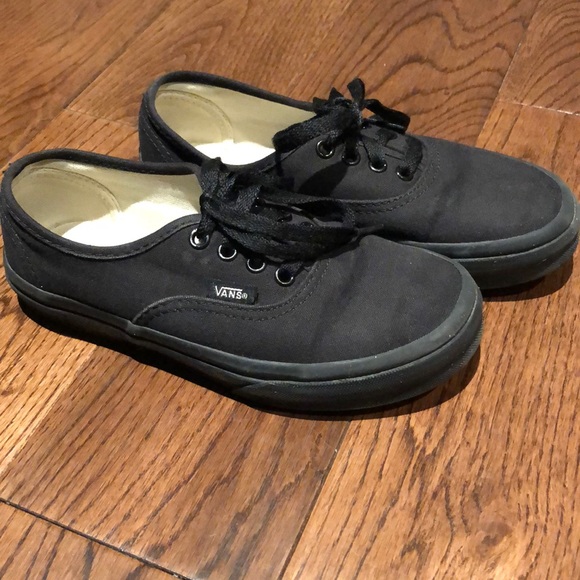 all black vans size 2